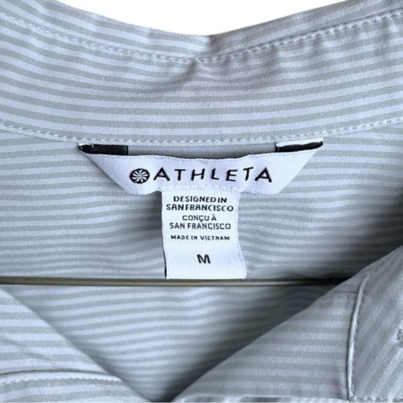 Athleta Urbanite Sleek Button Down Shirt Medium - Picture 4 of 7